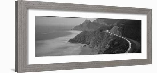 Dusk Highway 1 Pacific Coast Ca USA-null-Framed Premium Photographic Print