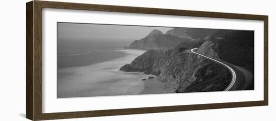 Dusk Highway 1 Pacific Coast Ca USA--Framed Photographic Print