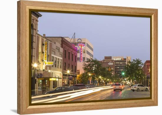 Dusk in Downtown Fargo, North Dakota, USA-Chuck Haney-Framed Premier Image Canvas