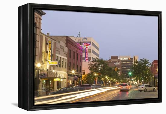 Dusk in Downtown Fargo, North Dakota, USA-Chuck Haney-Framed Premier Image Canvas