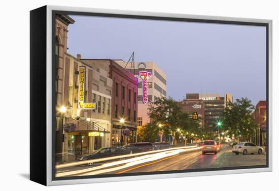 Dusk in Downtown Fargo, North Dakota, USA-Chuck Haney-Framed Premier Image Canvas