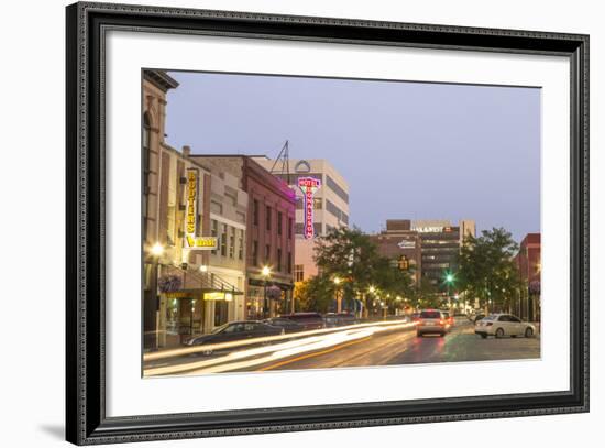 Dusk in Downtown Fargo, North Dakota, USA-Chuck Haney-Framed Photographic Print