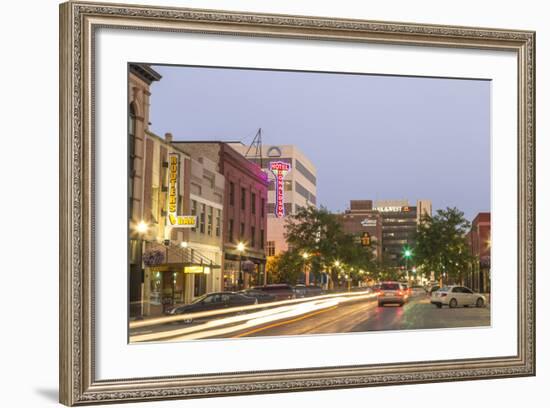 Dusk in Downtown Fargo, North Dakota, USA-Chuck Haney-Framed Photographic Print