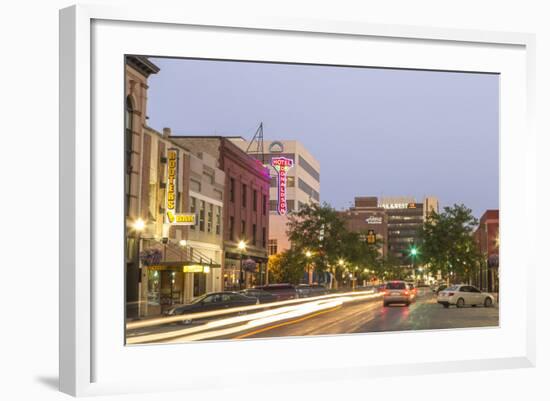 Dusk in Downtown Fargo, North Dakota, USA-Chuck Haney-Framed Photographic Print