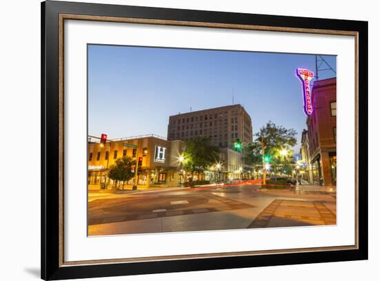 Dusk in Downtown Fargo, North Dakota, USA-Chuck Haney-Framed Photographic Print