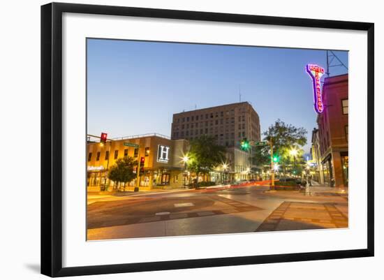 Dusk in Downtown Fargo, North Dakota, USA-Chuck Haney-Framed Photographic Print