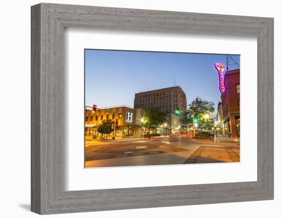 Dusk in Downtown Fargo, North Dakota, USA-Chuck Haney-Framed Photographic Print