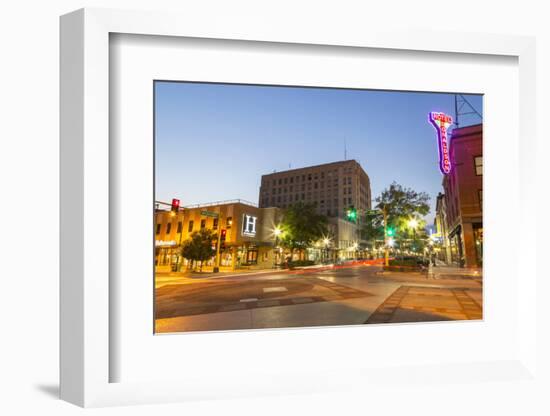 Dusk in Downtown Fargo, North Dakota, USA-Chuck Haney-Framed Photographic Print
