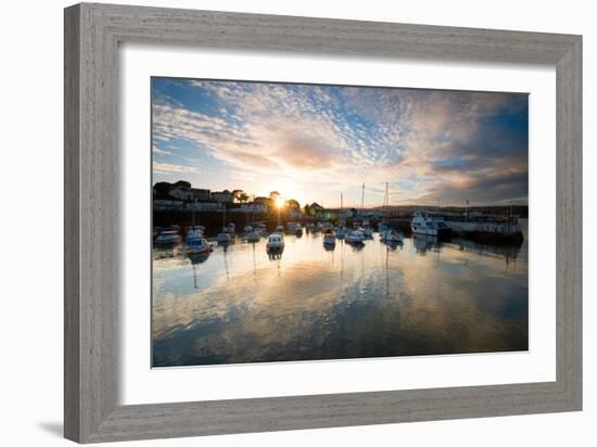 Dusk in the Harbour at Paignton, Devon England Uk-Tracey Whitefoot-Framed Photographic Print