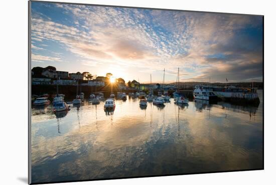 Dusk in the Harbour at Paignton, Devon England Uk-Tracey Whitefoot-Mounted Photographic Print