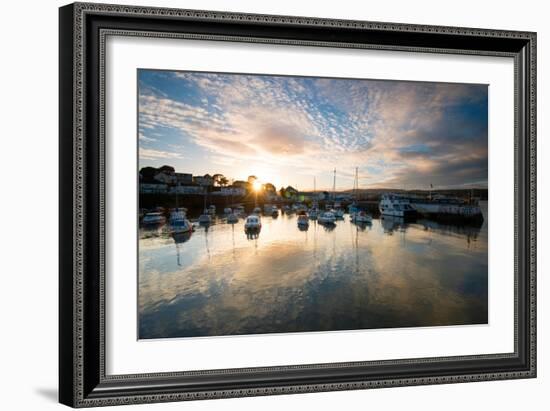 Dusk in the Harbour at Paignton, Devon England Uk-Tracey Whitefoot-Framed Photographic Print
