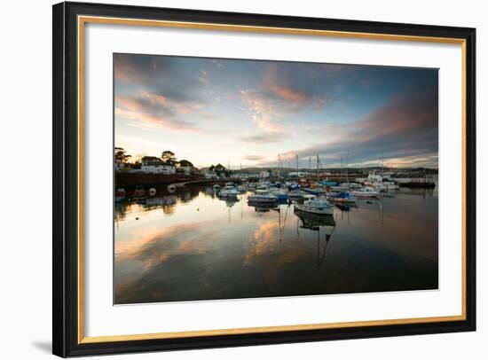 Dusk in the Harbour at Paignton, Devon England UK-Tracey Whitefoot-Framed Photographic Print