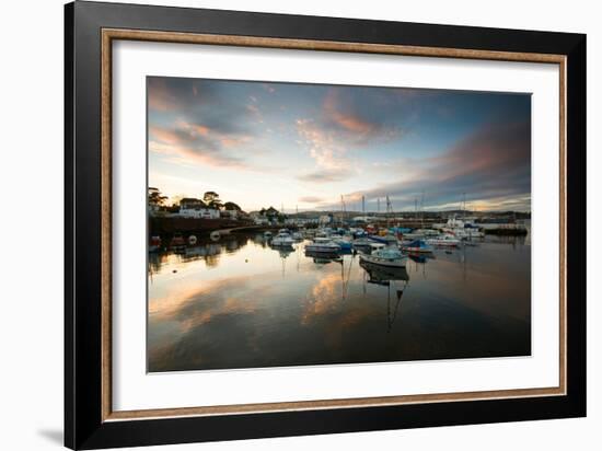 Dusk in the Harbour at Paignton, Devon England UK-Tracey Whitefoot-Framed Photographic Print