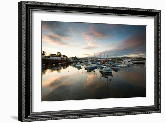 Dusk in the Harbour at Paignton, Devon England UK-Tracey Whitefoot-Framed Photographic Print