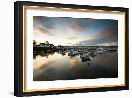 Dusk in the Harbour at Paignton, Devon England UK-Tracey Whitefoot-Framed Photographic Print