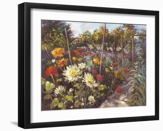 Dusk in the Walled Garden-Nel Whatmore-Framed Art Print