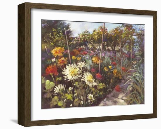 Dusk in the Walled Garden-Nel Whatmore-Framed Art Print