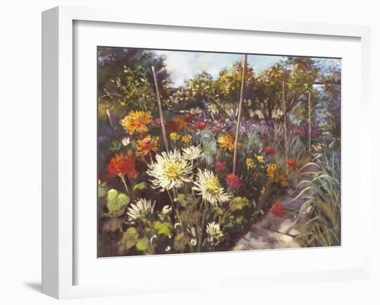 Dusk in the Walled Garden-Nel Whatmore-Framed Art Print