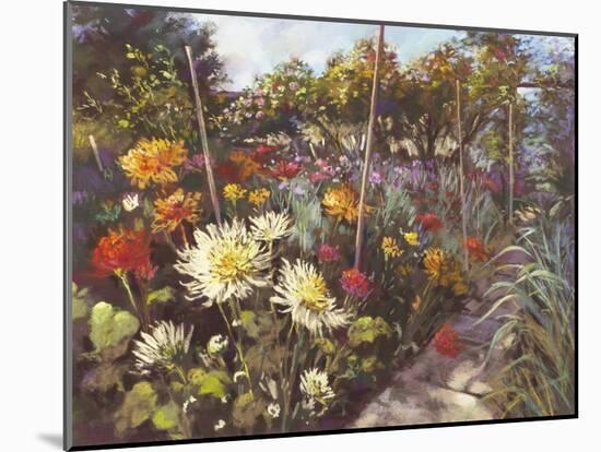 Dusk in the Walled Garden-Nel Whatmore-Mounted Art Print