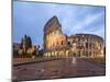 Dusk lights on the Colosseum (Flavian Amphitheatre), UNESCO World Heritage Site, Rome, Lazio, Italy-Roberto Moiola-Mounted Photographic Print