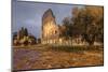 Dusk lights on the Colosseum, the old Flavian Amphitheatre, and symbol of the city, UNESCO World He-Roberto Moiola-Mounted Photographic Print