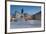 Dusk lights on the medieval fortress and squares of the old town, Otranto, Province of Lecce, Apuli-Roberto Moiola-Framed Photographic Print