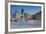 Dusk lights on the medieval fortress and squares of the old town, Otranto, Province of Lecce, Apuli-Roberto Moiola-Framed Photographic Print