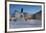 Dusk lights on the medieval fortress and squares of the old town, Otranto, Province of Lecce, Apuli-Roberto Moiola-Framed Photographic Print