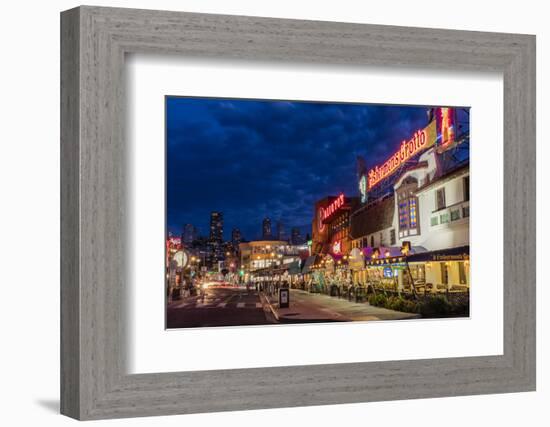 Dusk Near Pier 45 in Fisherman's Wharf in San Francisco, California, Usa-Chuck Haney-Framed Photographic Print