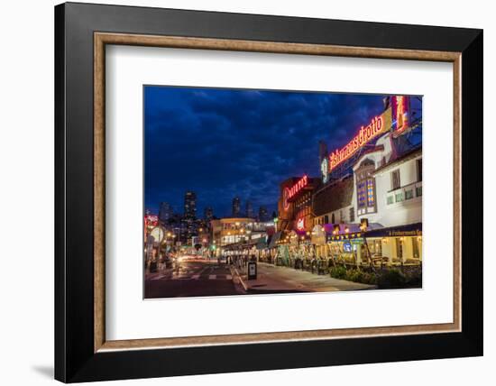 Dusk Near Pier 45 in Fisherman's Wharf in San Francisco, California, Usa-Chuck Haney-Framed Photographic Print