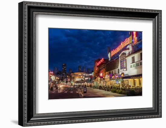 Dusk Near Pier 45 in Fisherman's Wharf in San Francisco, California, Usa-Chuck Haney-Framed Photographic Print