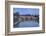 Dusk on Tiber River with Umberto I Bridge and Basilica Di San Pietro in Vatican in Background-Roberto Moiola-Framed Photographic Print