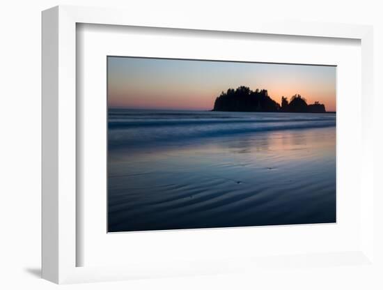 Dusk over James Island at La Push Beach on the the Pacific Northwest, Washington State, United Stat-Martin Child-Framed Photographic Print