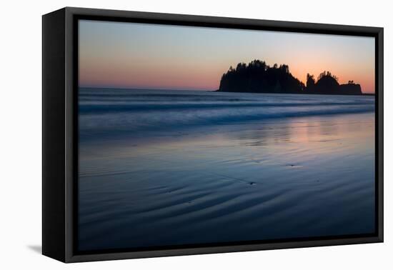 Dusk over James Island at La Push Beach on the the Pacific Northwest, Washington State, United Stat-Martin Child-Framed Premier Image Canvas