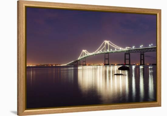 Dusk over Newport Bridge-Michael Blanchette Photography-Framed Premier Image Canvas