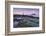 Dusk over Penmon Point Lighthouse and Puffin Island, Isle of Anglesey, Wales, UK. Spring-Adam Burton-Framed Photographic Print