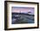 Dusk over Penmon Point Lighthouse and Puffin Island, Isle of Anglesey, Wales, UK. Spring-Adam Burton-Framed Photographic Print