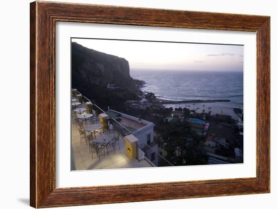 Dusk over the Mediterranean Sea, Seiano Near Sorrento, Italy-Natalie Tepper-Framed Photo