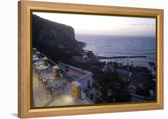 Dusk over the Mediterranean Sea, Seiano Near Sorrento, Italy-Natalie Tepper-Framed Stretched Canvas