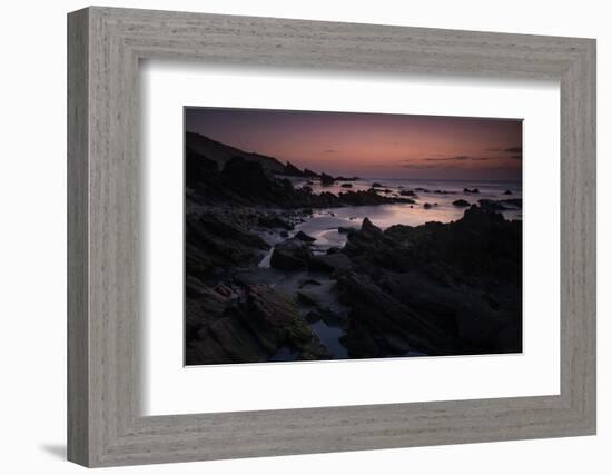 Dusk over the Rocks in Jericoacoara, Brazil-Alex Saberi-Framed Photographic Print