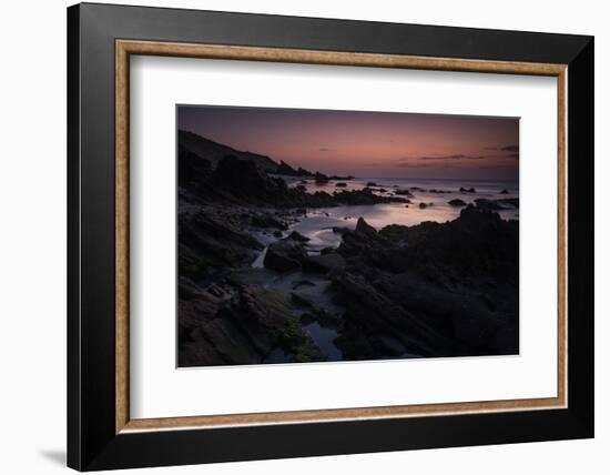 Dusk over the Rocks in Jericoacoara, Brazil-Alex Saberi-Framed Photographic Print