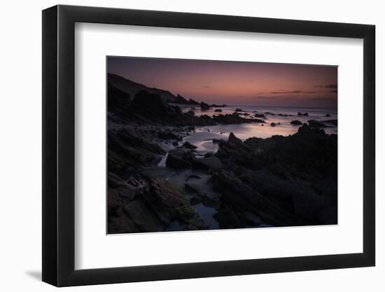 Dusk over the Rocks in Jericoacoara, Brazil-Alex Saberi-Framed Photographic Print