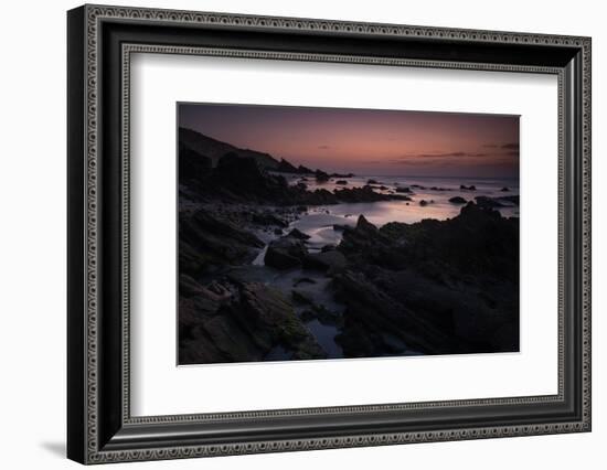 Dusk over the Rocks in Jericoacoara, Brazil-Alex Saberi-Framed Photographic Print