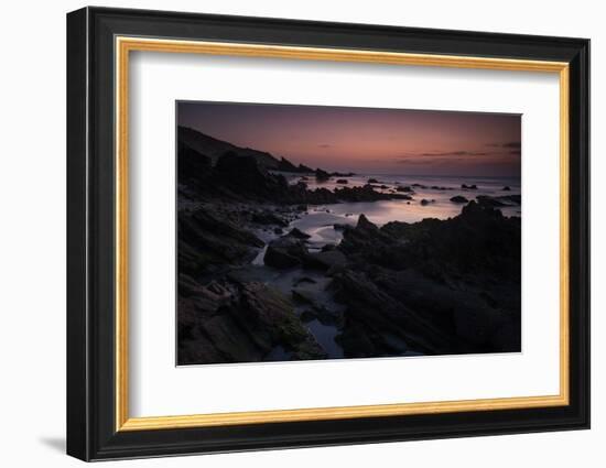 Dusk over the Rocks in Jericoacoara, Brazil-Alex Saberi-Framed Photographic Print