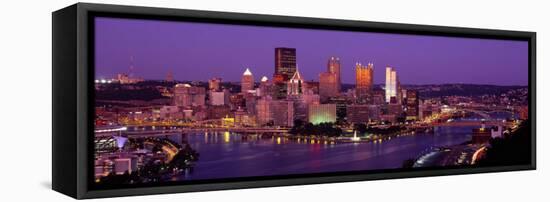 Dusk Pittsburgh Pa, USA-null-Framed Premier Image Canvas