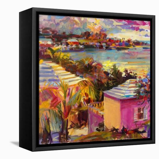 Dusk Reflections, Bermuda, 2011-Peter Graham-Framed Premier Image Canvas