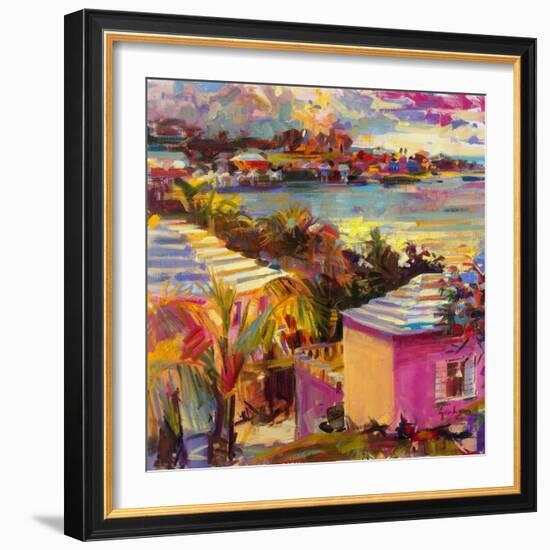 Dusk Reflections, Bermuda, 2011-Peter Graham-Framed Giclee Print