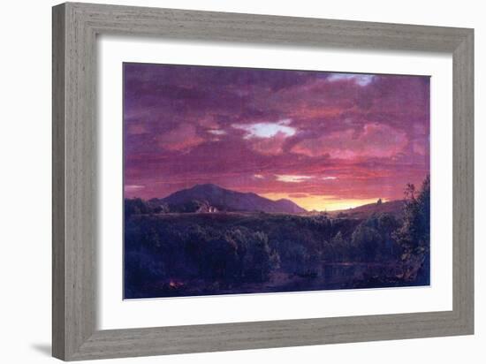 Dusk (Sunset)-Frederic Edwin Church-Framed Art Print