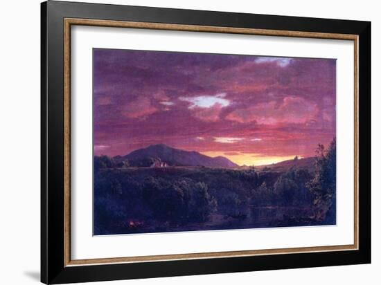 Dusk (Sunset)-Frederic Edwin Church-Framed Art Print