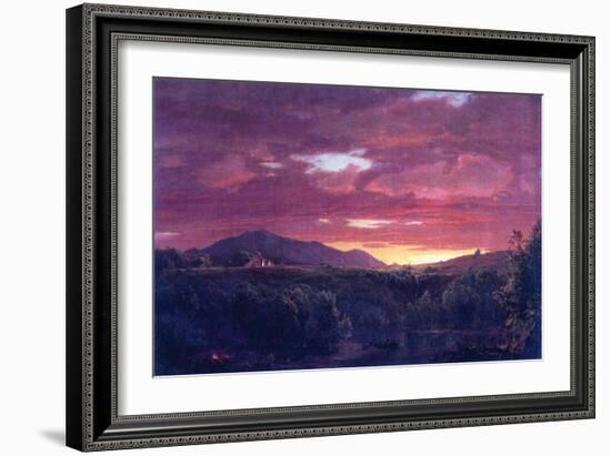 Dusk (Sunset)-Frederic Edwin Church-Framed Art Print